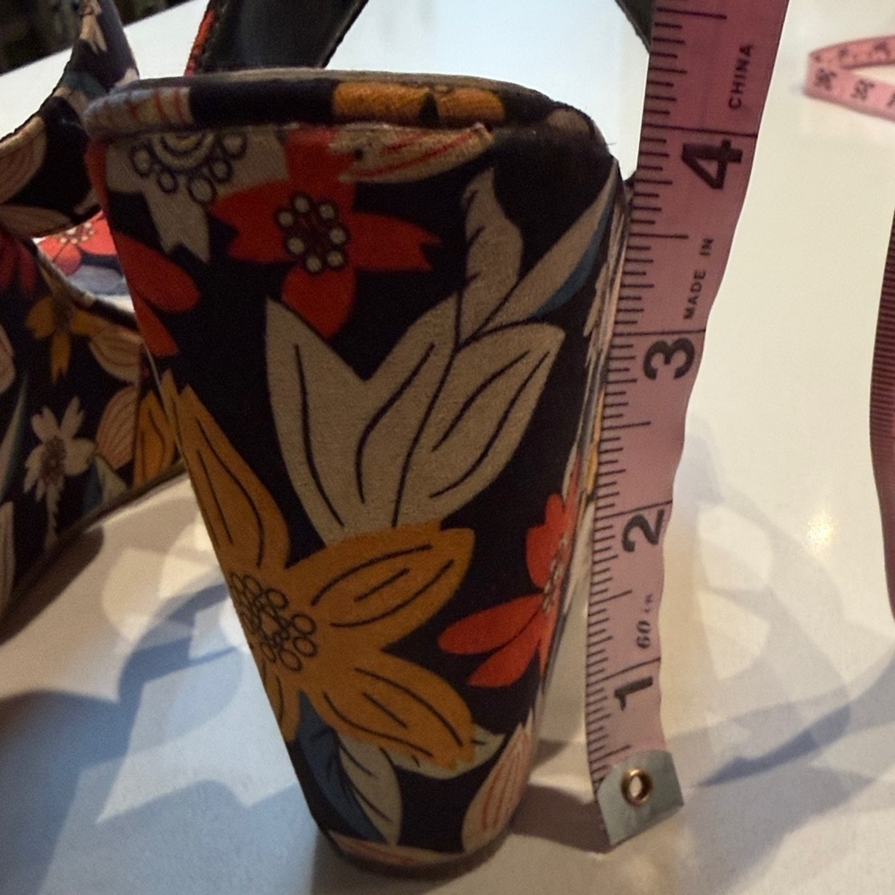 🆕 Temu Floral Print Platform Wedge Sandals, Size 40, 8.5 Woman’s - Picture 5 of 10